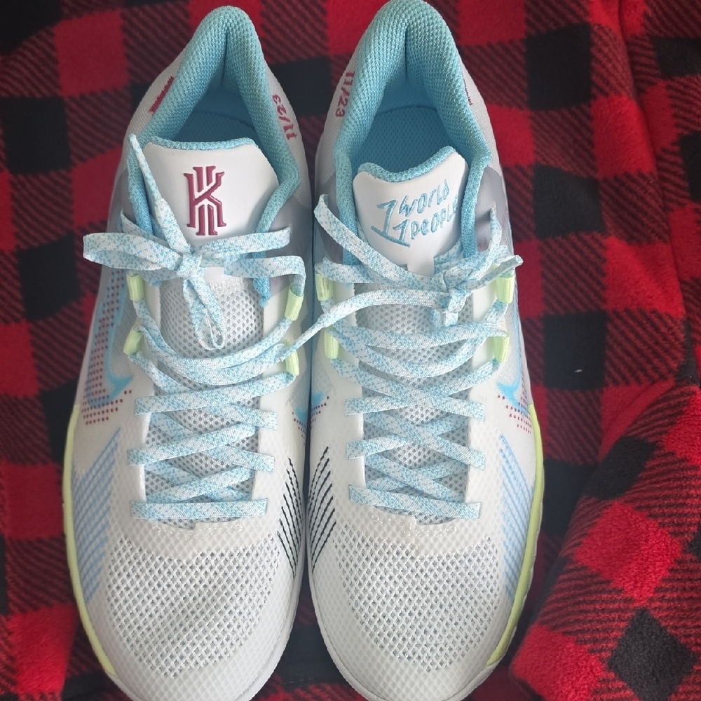 Nike Kyrie White and Blue Athletic Shoes - Picture 2 of 4